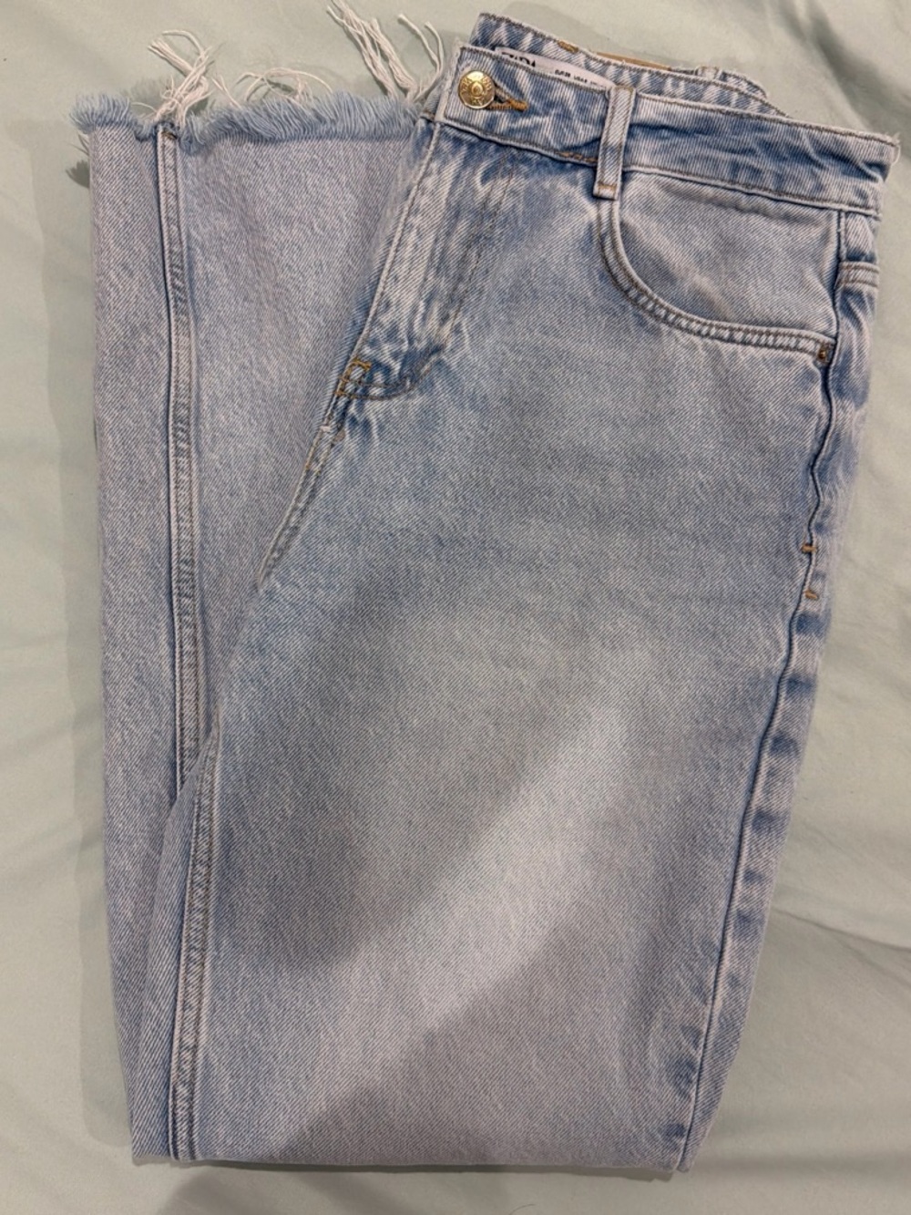 Zara Light Wash Straight Leg Jeans